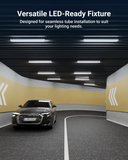 The wraparound provides bright, uniform lighting for spacious areas.