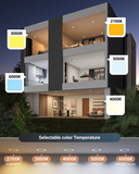 Selectable color temperatures allow you to customize the ambiance from warm to cool light.