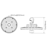 UFO High Bay LED Fixture, 150W/120W/90W/60W, River, Selectable Wattage & CCT, 22500 Lumens