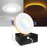 Recessed LED Lighting, 3 Inch, Slim, Wafer Thin, Night Light, Selectable CCT, 500 Lumens