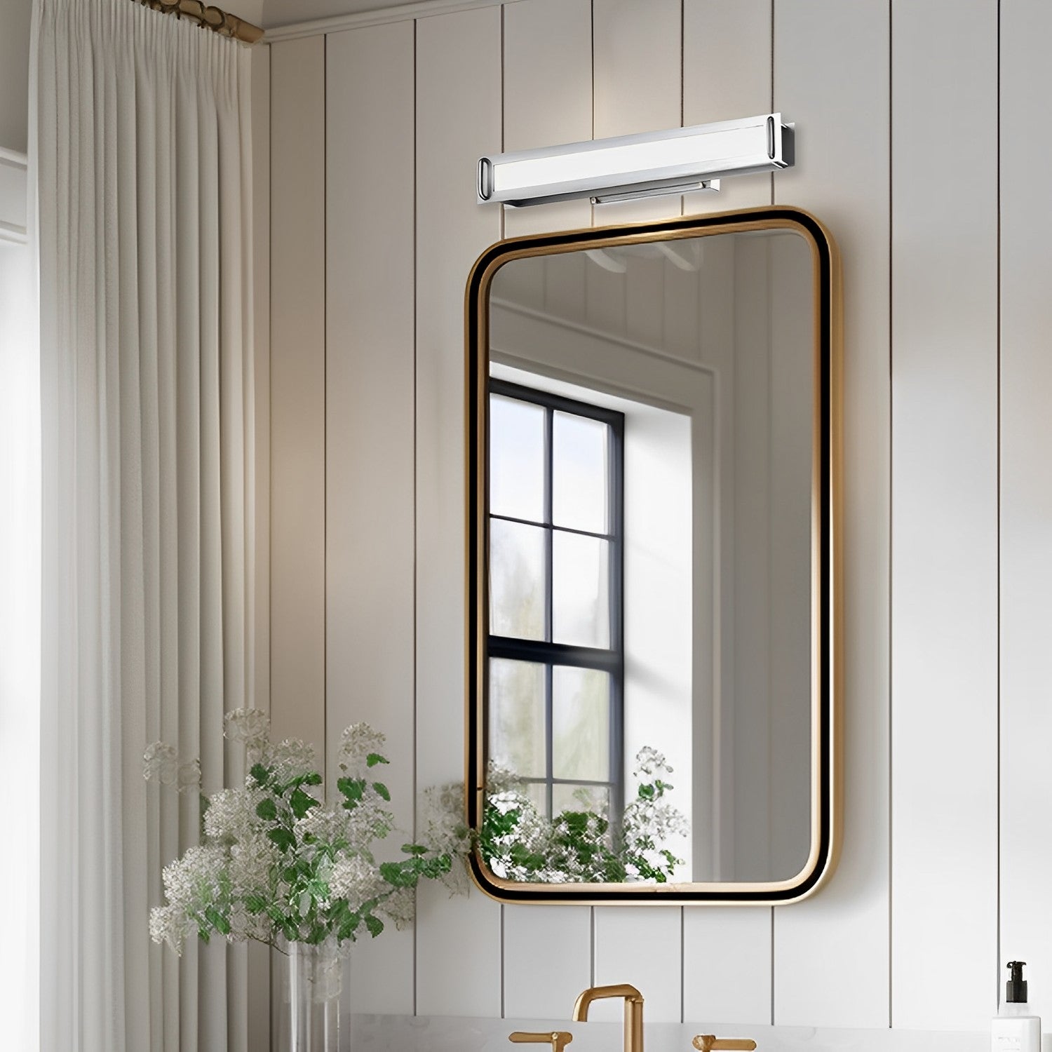 LED Brushed Aluminum Vanity Light, 26" Wide, FL5324D-A Series