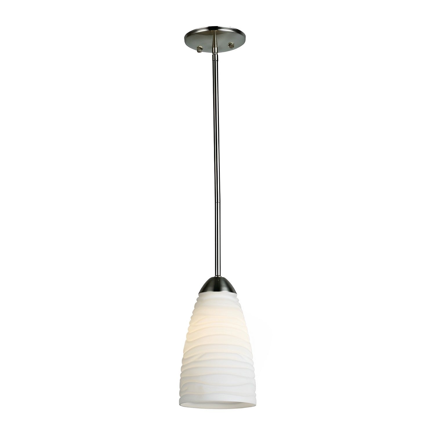 1-Light LED Pendant Lamp - 9W - 3000K or 4000K - Satin Nickel Finish - ETL & UL Listed