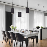 6" Black Finish Cylinder LED Pendant Light, P5048D Series