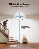 With its built-in motion sensor, this sleek, low-profile light automatically turns on when movement is detected and shuts off when you leave, saving energy and adding convenience.