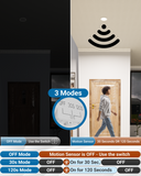 Toggle between the 3 modes to use the motion sensor feature.