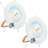 Recessed LED Retrofit Lighting, 6 Inch, Motion Activated, Baffle, Selectable CCT, 850 Lumens