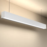 4ft LED Linear Pendant Selectable Up/Down Light, Black, 57W, 6300 Lumens