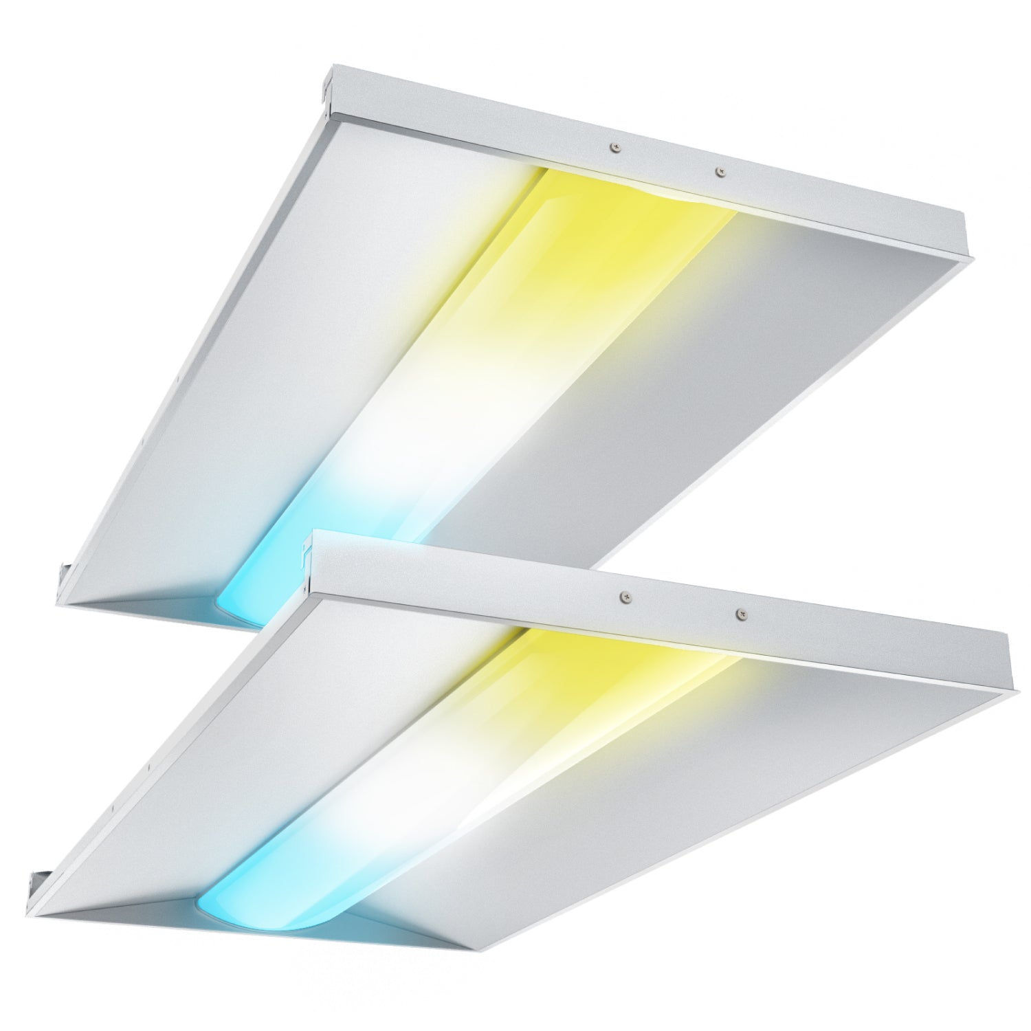 thumbnail image 2 of Luxrite 2x4 LED Troffer Panel – 4-Pack, 3-Color Selectable, Dimmable, Damp Rated 2 of 5