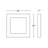 Square Ceiling Light, Spark, Surface Mount, 1200 Lumens