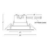 Commercial Recessed LED Lighting, 4 Inch, 13W/10W/7W, Selectable Wattage & CCT, 1000 Lumens