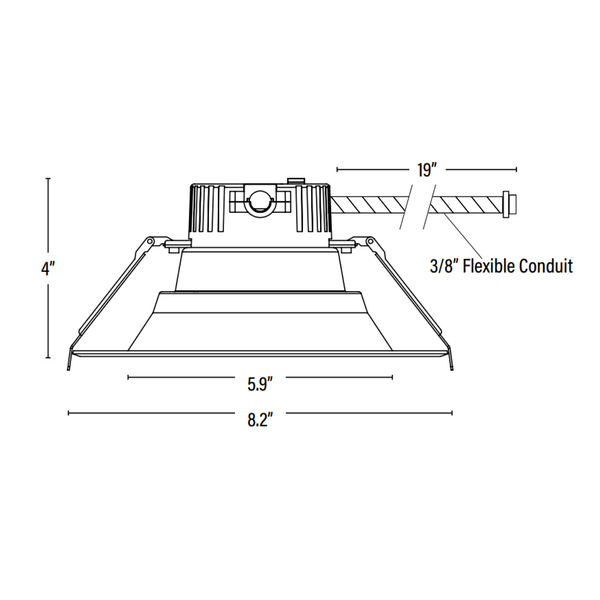 Commercial Recessed LED Lighting, 6 Inch, 22W/15W/10W, Selectable Watt ...