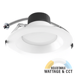 Commercial Recessed LED Lighting, 6 Inch, 22W/15W/10W, Selectable Wattage & CCT, 1800 Lumens