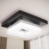 Sunco Lighting LED Decorative Square Selectable Color Temperature Quadrata Ceiling Light Front View