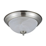 17W LED Ceiling Light Fixture - 1300 Lumens - 3000K Warm White CCT - Satin Nickel Finish - 11 inch Light Fixture Ceiling for Bedroom, Kitchen, Bathroom, Office, Garage