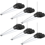 LED Shop Light, 4ft, Utility, Black, Frosted, Plug & Play, 4500 Lumens