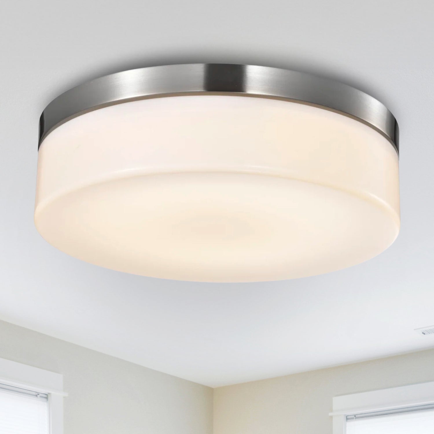 Round LED Ceiling Light, Craft, White, Surface Mount, 120-277V, 3200 Lumens