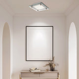 13 Inch Square LED Satin Nickel Ceiling Light, Surface Mount, 1700 Lumens