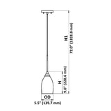 5 1/2" Satin Nickel LED Mini Pendant Light, P059 Series