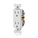 Side view of Leviton outlet or Decora receptacle