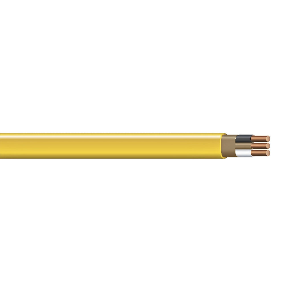 250ft Roll 12/2 Copper NM-B Gauge Indoor Electrical Yellow Copper Rome ...