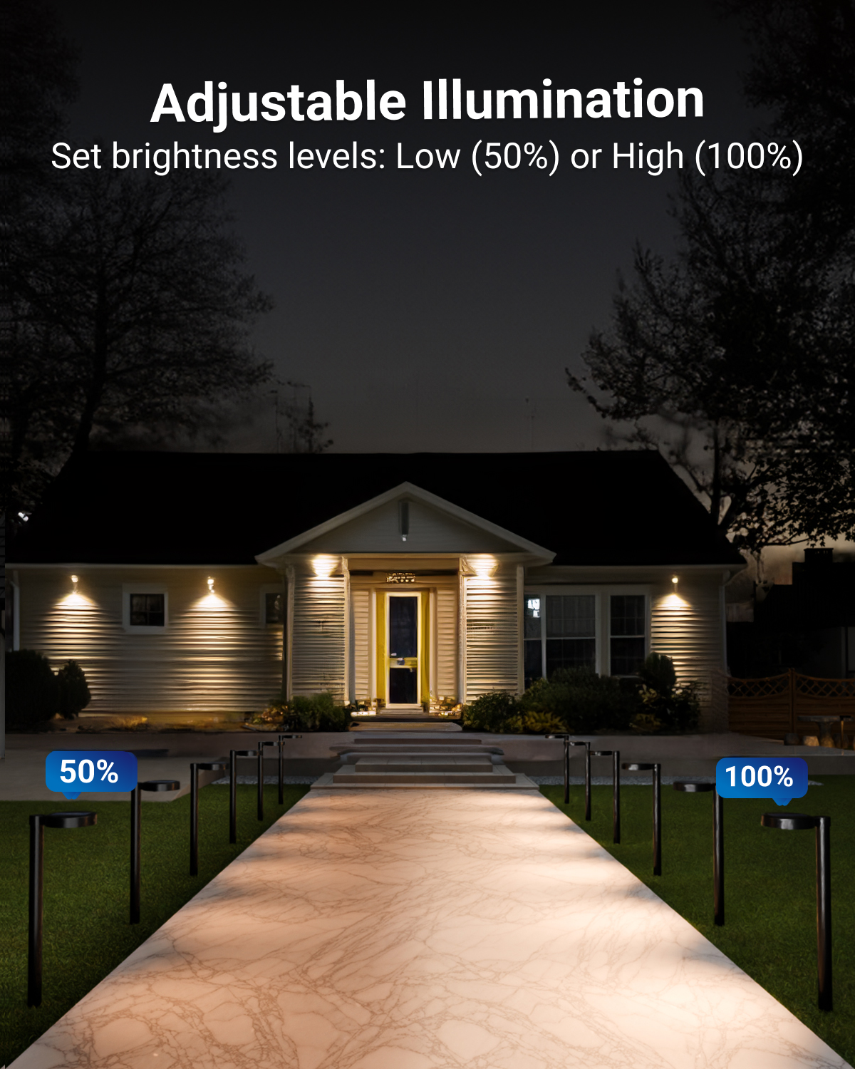 LED Solar Garden Pathway Light, Dusk to Dawn Photocell, Selectable CCT ...