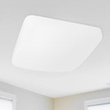 Square LED Puff Ceiling Light, Pulse, White, Surface Mount, 120V, 1700 Lumens