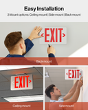 LED Exit Sign (Red), Damp Rated