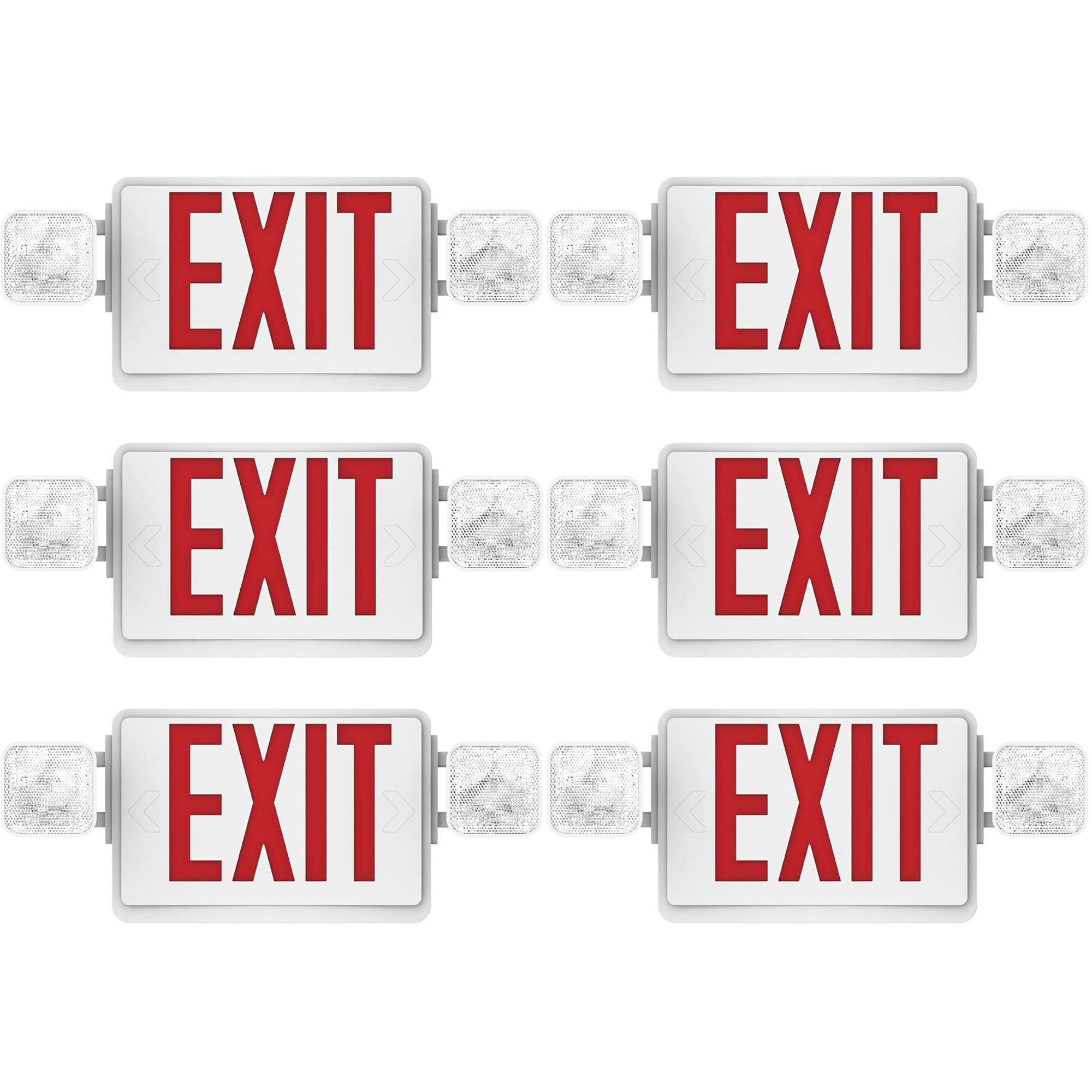 2 Head LED Exit Sign (Red), Floodlight