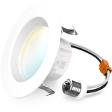 Recessed LED Retrofit Lighting, 4 Inch, Baffle, 660 Lumens, Selectable CCT