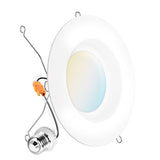 Recessed LED Retrofit Lighting, 5/6 Inch, Smooth, 965 Lumens, Selectable CCT (2700K-5000K)