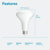 BR30 LED Bulb, High Lumen, 1600 Lumens