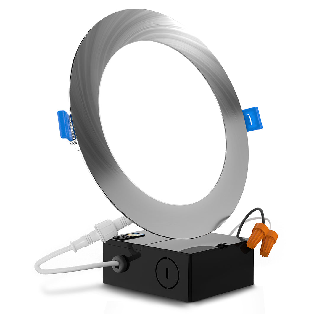 Sunco Lighting Nickel Trim Slim Selectable Downlight Front View