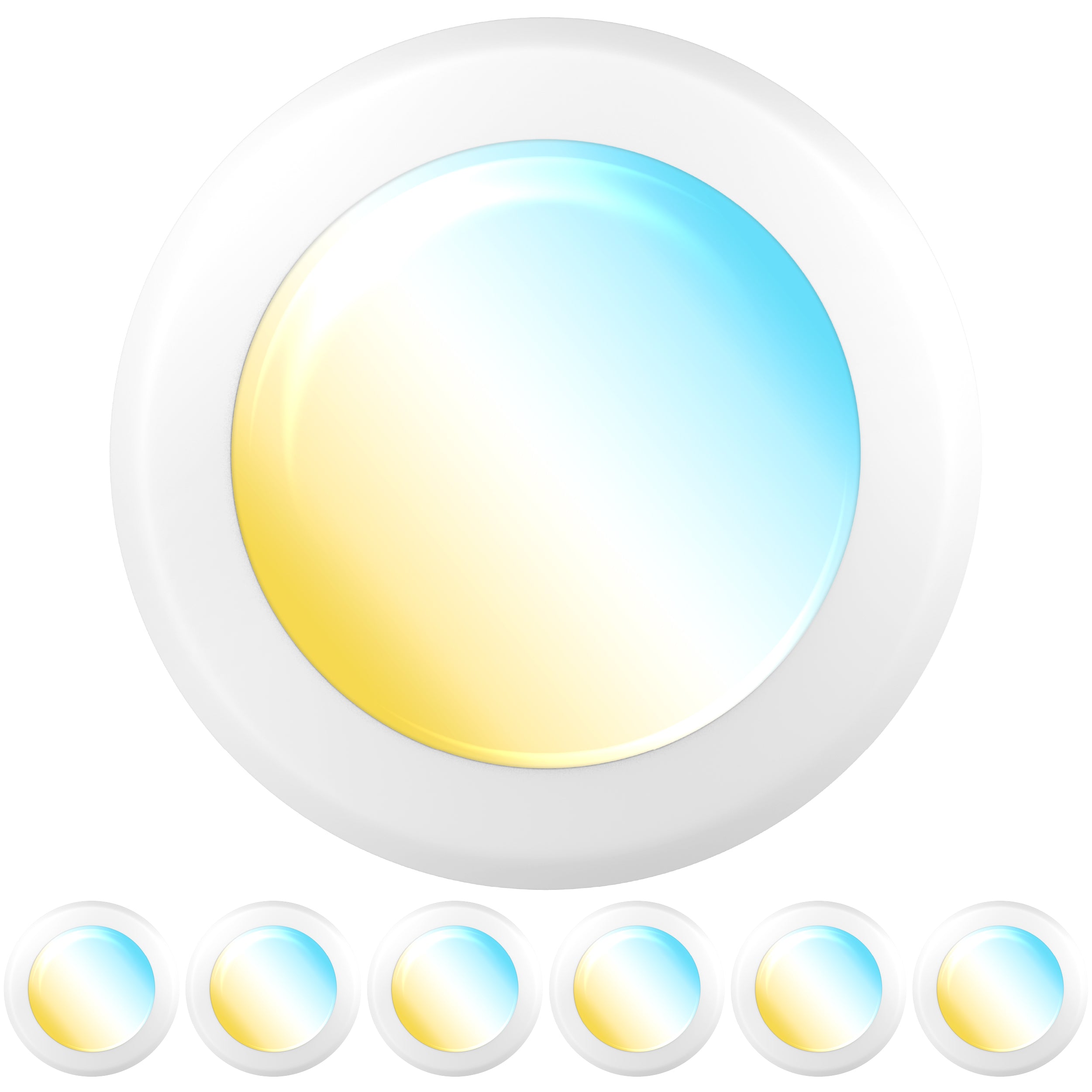 Recessed LED Lighting, 5/6 Inch, Disk Downlight, 15W, Selectable CCT, 1050 Lumens