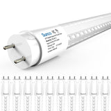 T8 LED Tube, 4ft, Clear, Plug & Play, Hybrid Type A+B, Single/Double Ended, 20W, 2400 Lumens