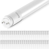 T8 LED Tube, 4ft, Frosted, Bypass, Type B, 18W, 2200 Lumens