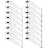 LED Shop Light, 4ft, Utility, Frosted, Plug & Play, 4100 Lumens