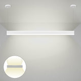 4ft LED Linear Pendant Up/Down Light, 50W/45W/40W, Selectable Wattage & CCT, 6500 Lumens