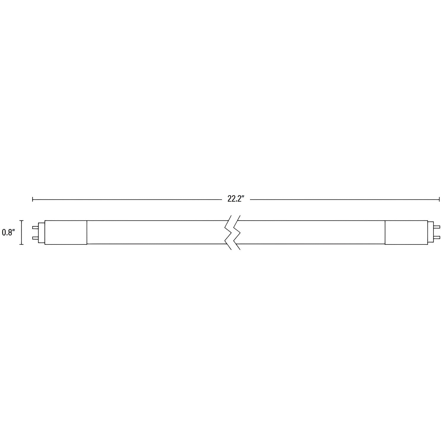 T5 LED Tube, 2ft, Frosted, Bypass, Type B, 12W, Single/Double Ended, Selectable CCT, 1600 Lumens