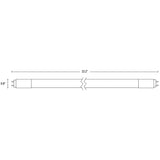 T5 LED Tube, 2ft, Frosted, Bypass, Type B, 12W, Single/Double Ended, Selectable CCT, 1600 Lumens