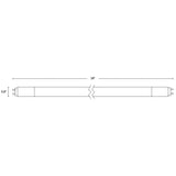 T5 LED Tube, 3ft, Frosted, Bypass, Type B, 16W, Single/Double Ended, Selectable CCT, 2100 Lumens