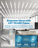 With their sleek and slim design, LED tube lights seamlessly blend into any environment, adding a touch of sophistication to your space.