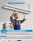 T8 LED Tube, 4ft, Clear, Plug & Play, Hybrid Type A+B, Single/Double Ended, 20W, 2400 Lumens