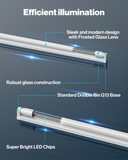 T8 LED Tube, 4ft, Frosted, Plug & Play, Hybrid Type A+B, Single/Double Ended, 20W, 2400 Lumens
