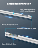 T8 LED Tube, 4FT, Frosted, Plug & Play, Hybrid Type A+B, 20W, 2400 Lumens