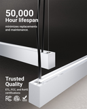With a 50,000-hour lifetime and durable frame, this fixture will provide beautiful light for many years to come.