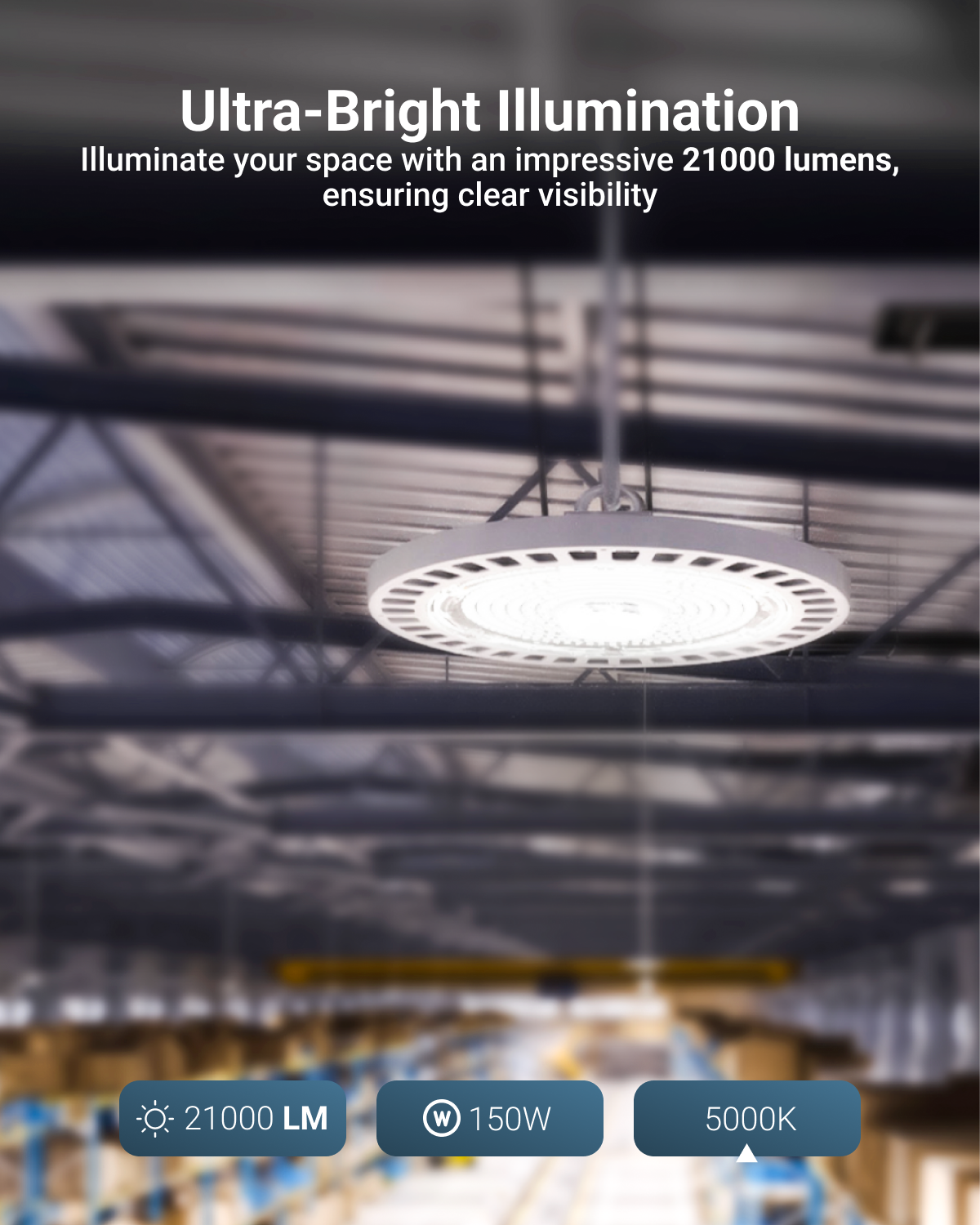 Ledvance 150w Proiettore LED UFO HIGHBAY 150W - Luce Giorno Per Industriali Proiettore LED Industriale