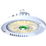 White UFO High Bay LED Fixture, 150W/100W/80W, Whitney, 100-277V, Selectable Wattage & CCT, 21700 Lumens