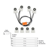 Wiring Harness for 4 Single-End, Non-Shunted Tombstones, T8/T12 Socket
