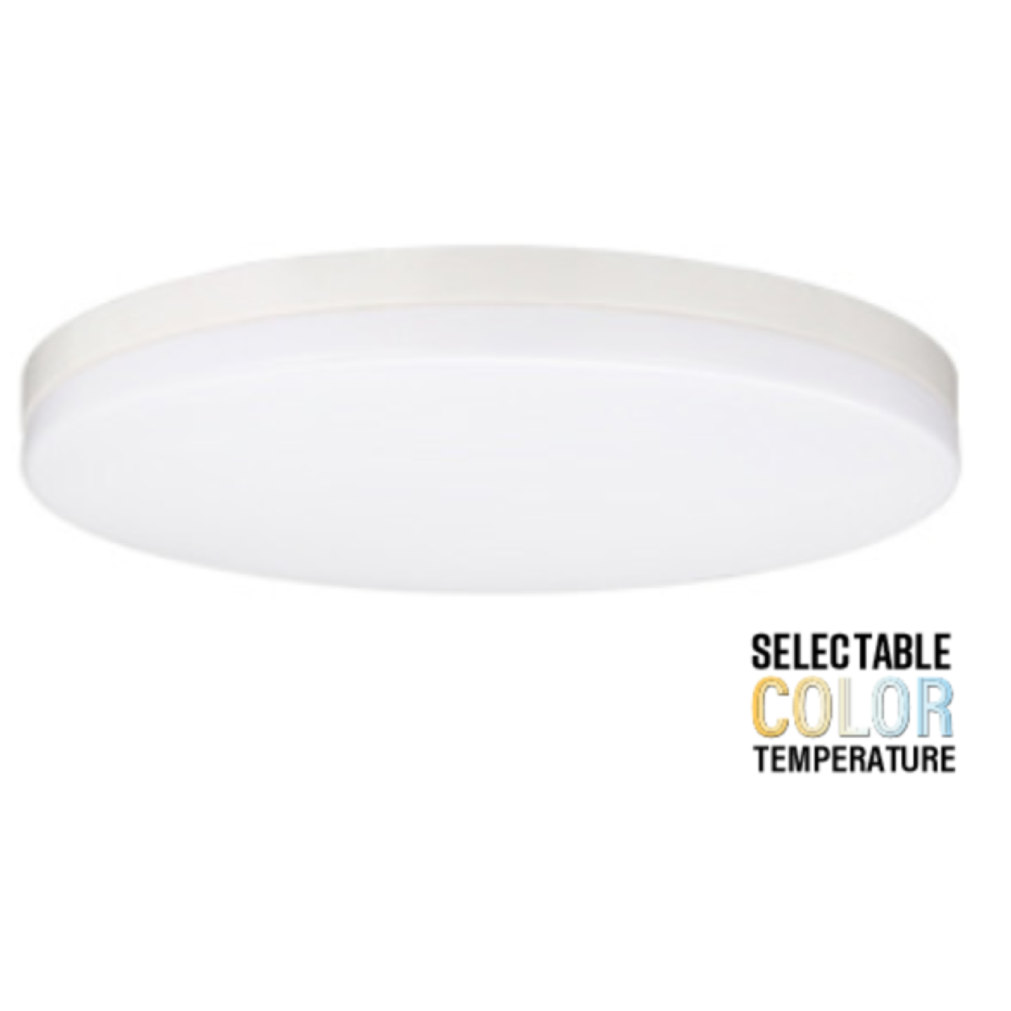 13 Inch Round Ceiling Light, Surface Mount, Selectable CCT, 1400 Lumens