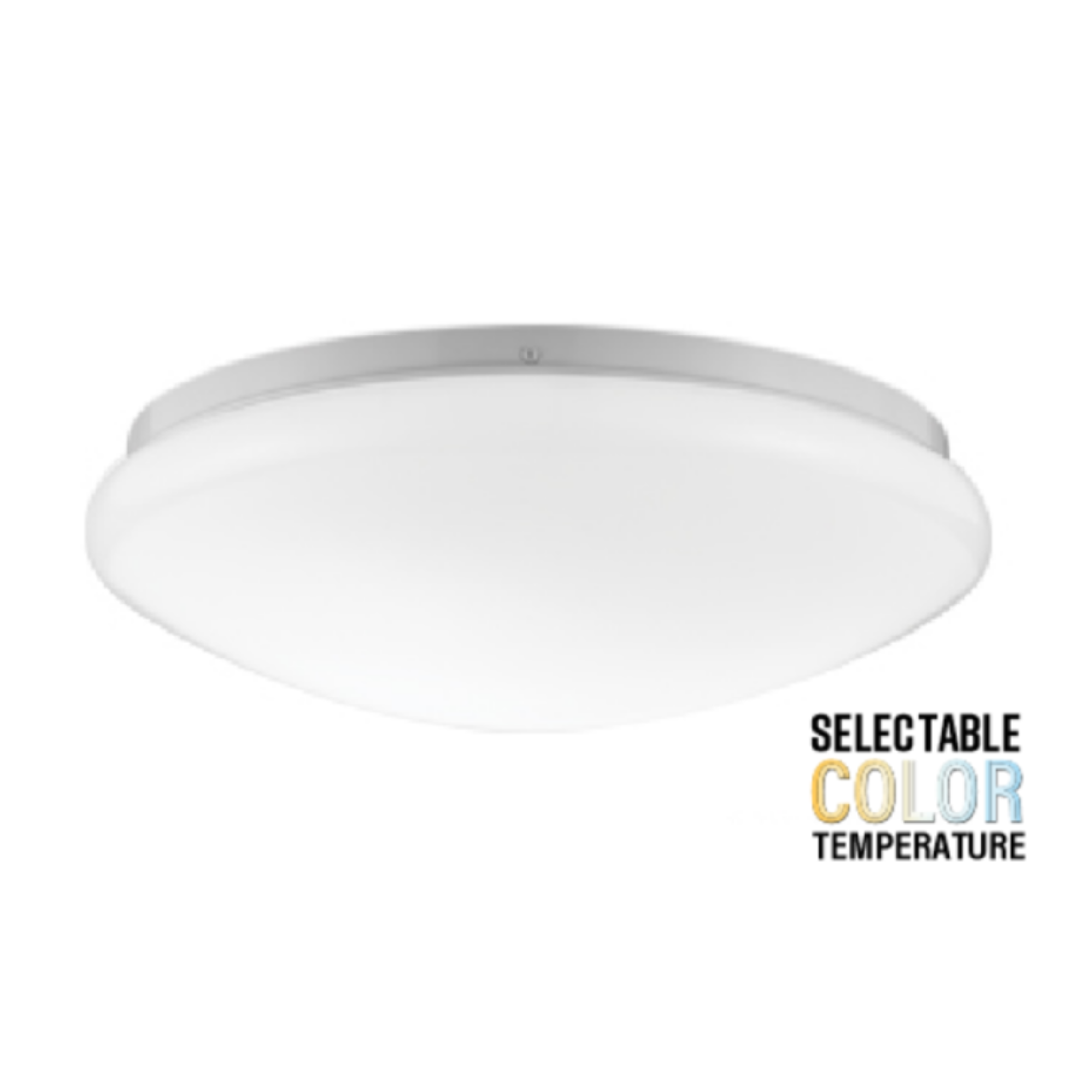 13 Inch Round Mushroom Ceiling Light, Surface Mount, Color Selectable, 1400 Lumens